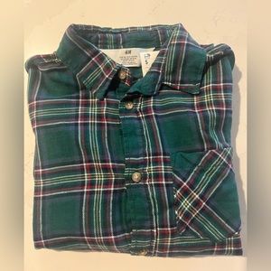 H&M button front long sleeve shirt size 8 NEW